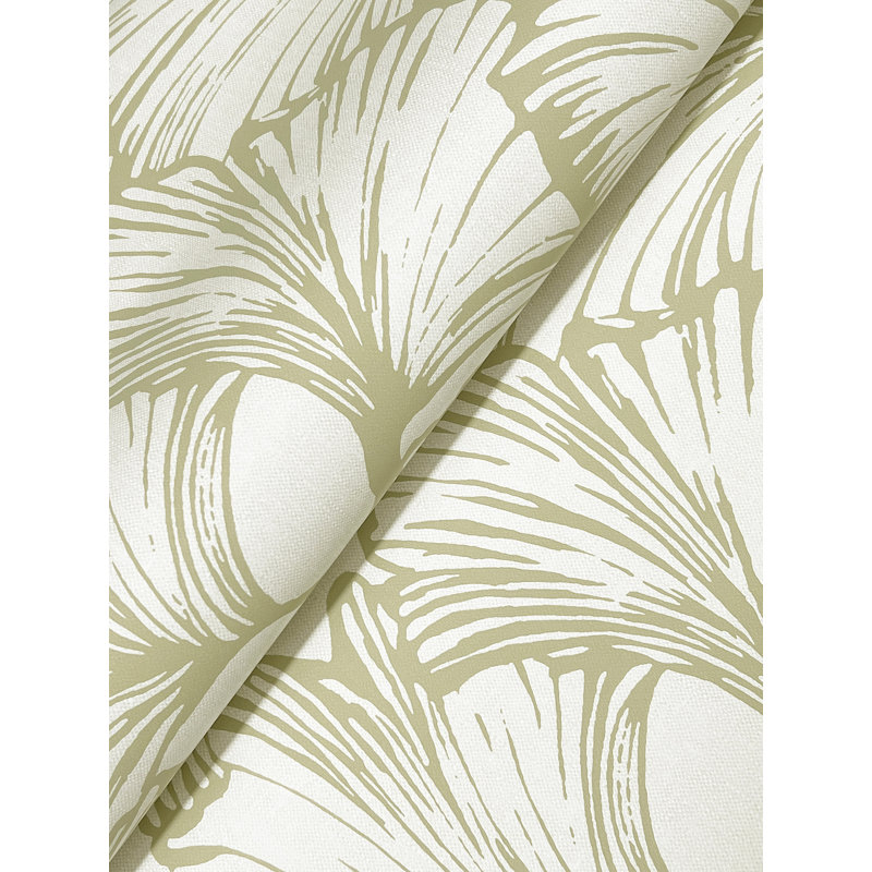 Papier peint feuille de ginkgo Kyoto Moss, Vert