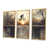 Toile avec cadre flottant or