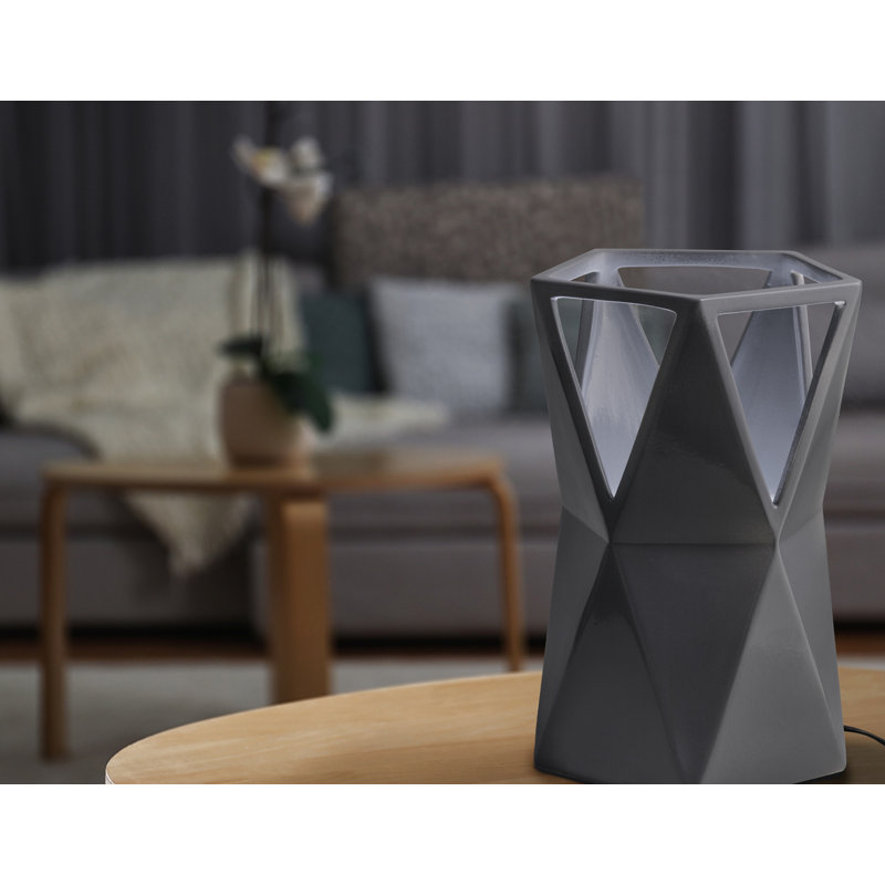 Lampe de table 11,75 po Odegaard, Gris brillant