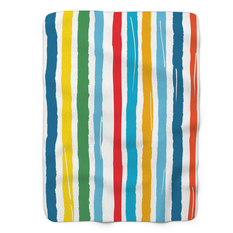 Impression éclatante - couverture en sherpa de qualité supérieure 1 pièce, L 50 po x L 60 po