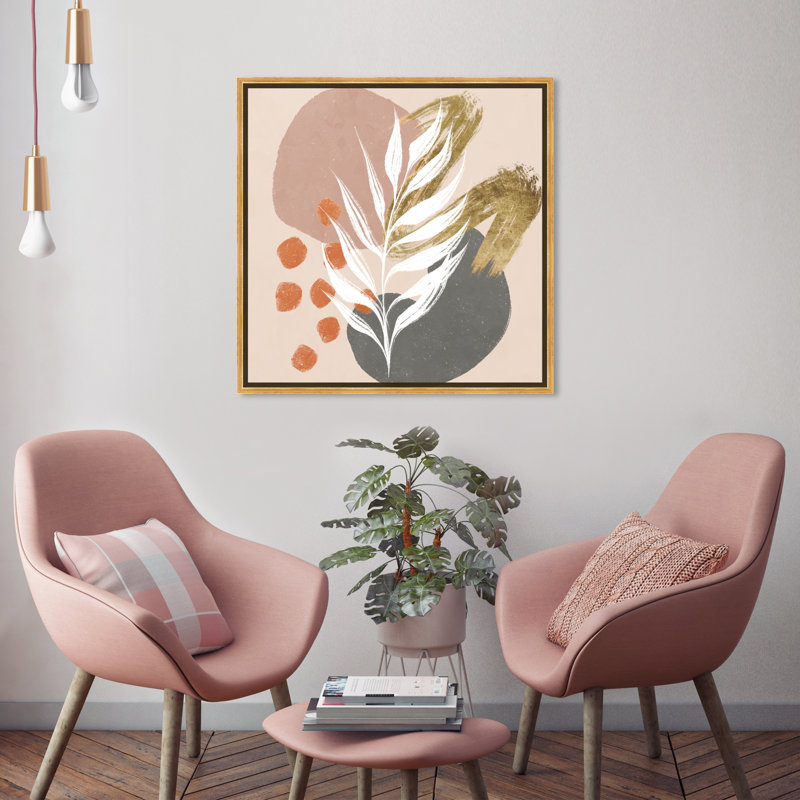 " Pale Breeze " Painting Print, Gold Floater Framed, 24" H x 24" W