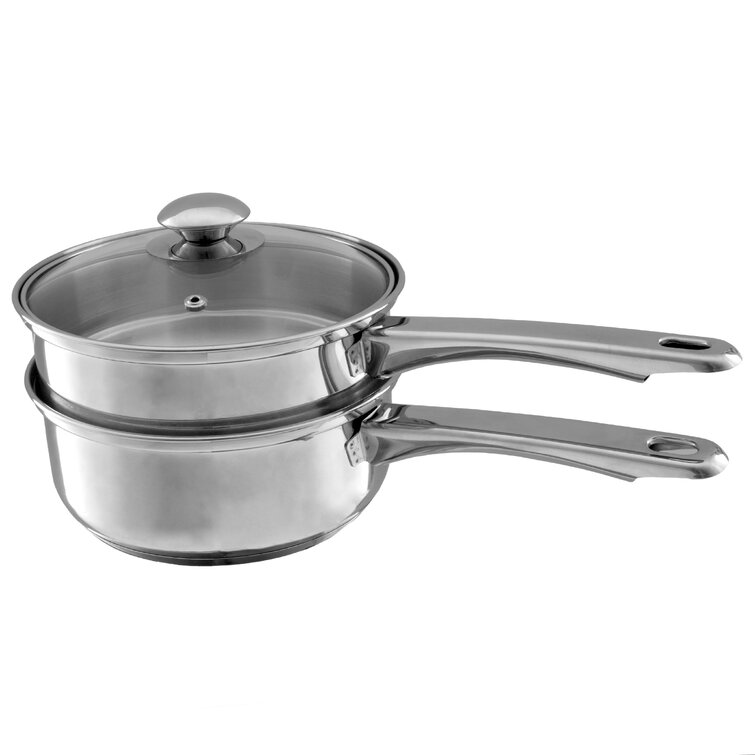 Small Saucepan, Stainless Steel Pot With Glass Lid, 18/8 Food