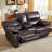 Rohan 77'' Wide Upholstered Faux Leather Manual Sofa Loveseat With Center Console And Cup Holders-54096305