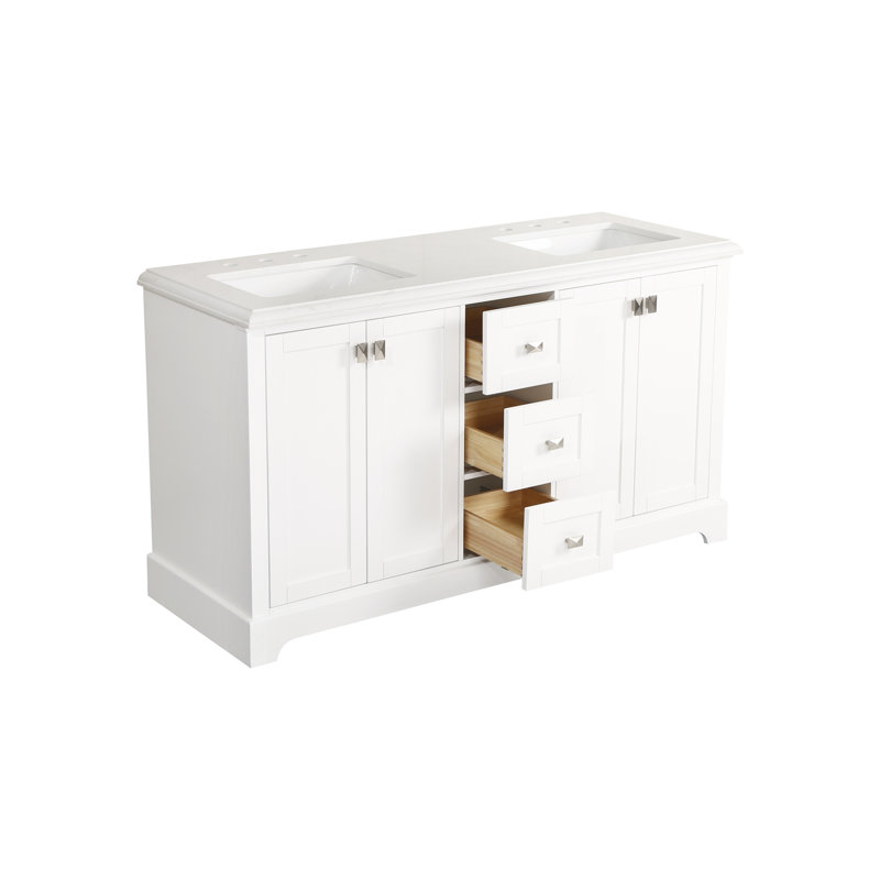 Ensemble de meuble-lavabo double 60 po Amielia