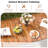  5PCS Patio Dining Set Solid Wood Furniture w/ Rattan Backrest & Seat Cushions