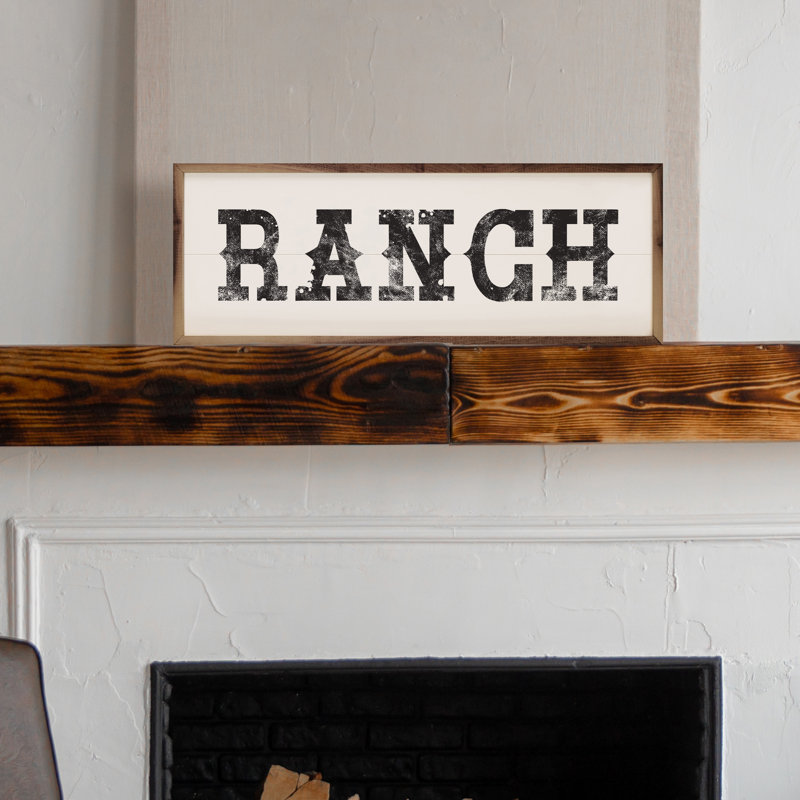 Western Ranch Black, 4" H x 12" W x 1" D, Beige/Black