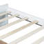 Lit simple pour enfant en bois massif avec 2 tiroirs-297833783