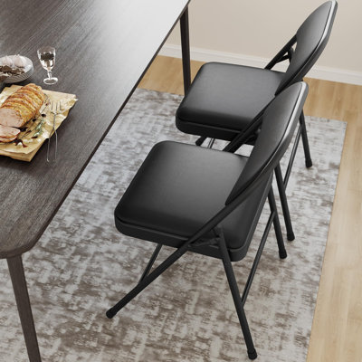 Mencos Upholstered Padded Stackable Folding Chair