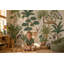 Papier peint botanique rétro avec motif de jungle tropicale-129446141-129446148