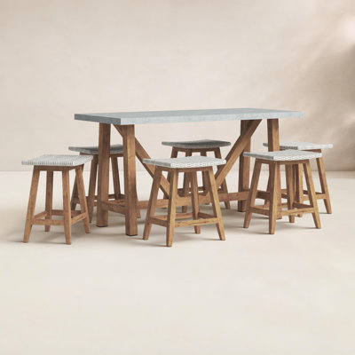 Nicole 70" Teak Patio Dining Set