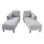Méridienne moderne de 53,5 po avec accoudoirs double couche-611318002