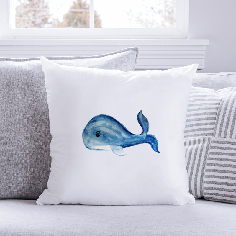 Nautical Sea Life_559 - Coussin décoratif avec coussin décoratif, H 16 po x l 16 po