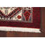 Tapis de couloir rouge en laine noué à la main de conception unique 3 pi 4 po x 6 pi 8 po Hibah