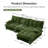 107.8" Chenille Modular Sectional Cloud Couch With Ottoman-1438454312