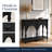 39.37" Solid Wood Console Table , Classic Black Entryway Table With Storage For Living Room