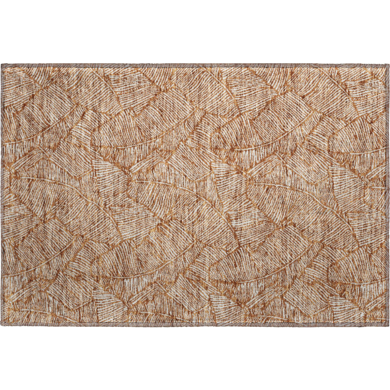 Premium Machine Washable Prisco Paprika Rug, Rectangle 1'8" x 2'6"