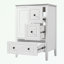 Meuble-lavabo de salle de bain avec lavabo, une armoire et 3 tiroirs à fermeture en douceur-329842975