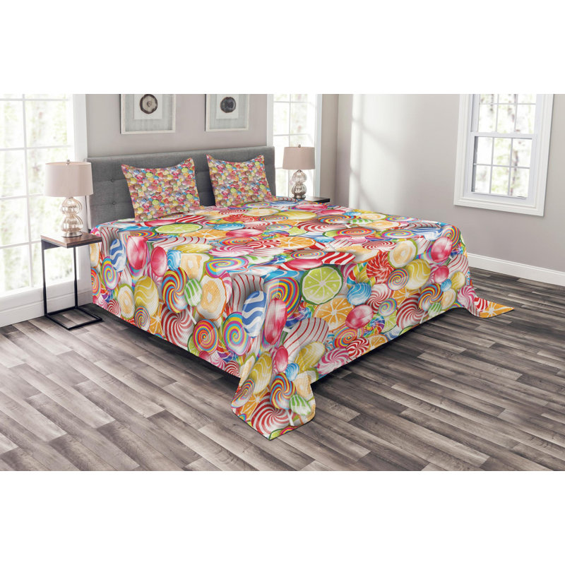 Modern & Contemporary Polyester Coverlet, Queen Coverlet + 2 Shams