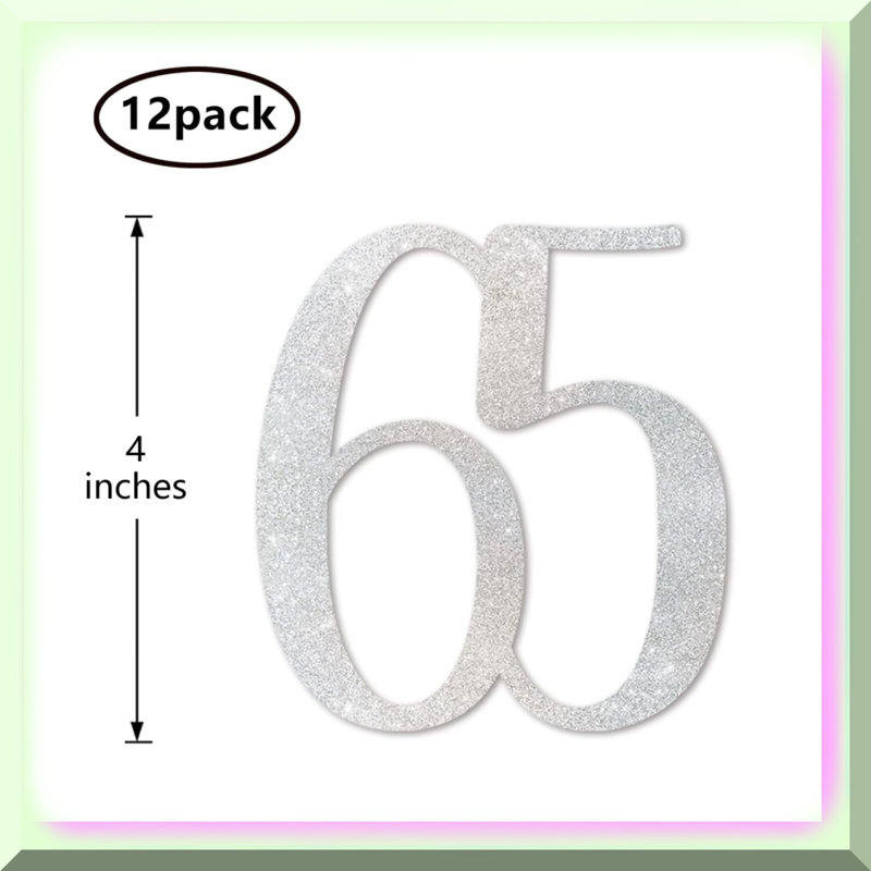 33rd Birthday Glitter Number Centerpiece Kit