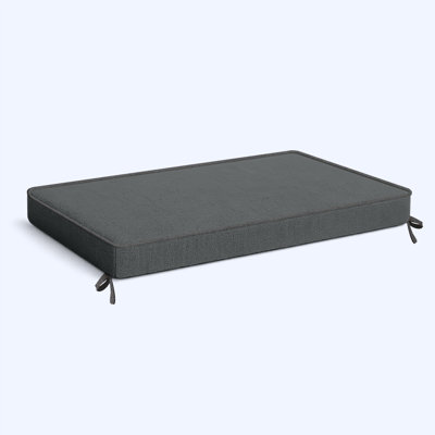 Coussin de banc antidérapant de 3 po de hauteur pour intérieur / extérieur avec mousse 75D haute résilience (avec passepoil simple et 2 attaches de coussin)