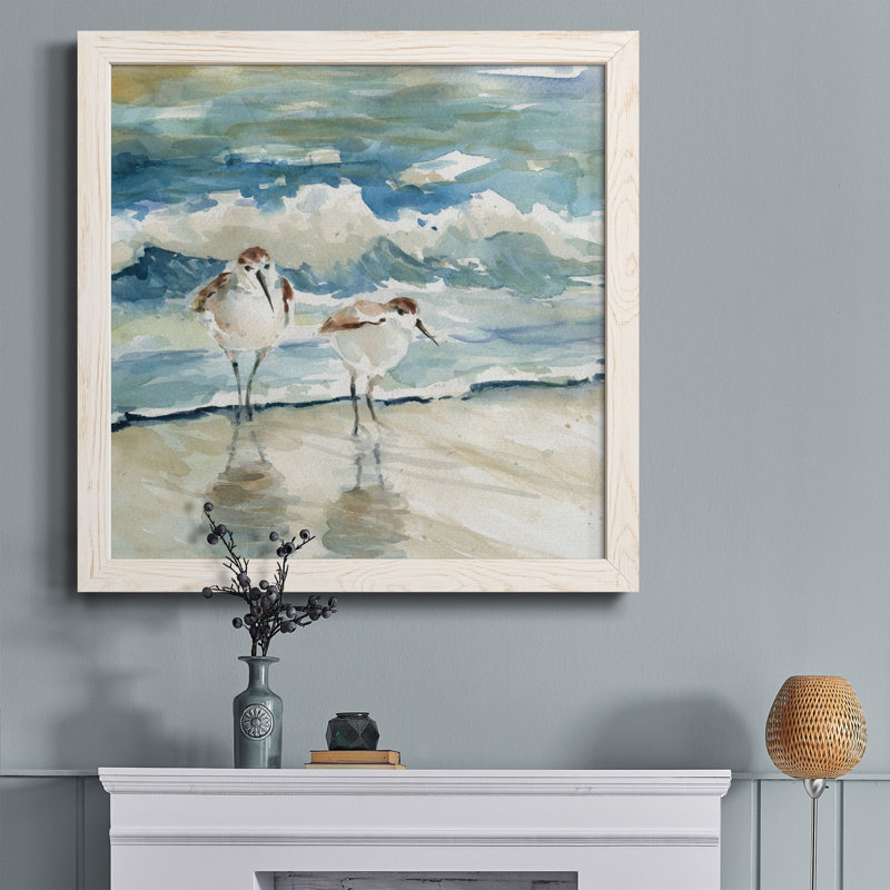 Lagune - cadre photo, impression sur toile, Cadre blanc, H 27,5 po x l 27,5 po x P 1,5 po