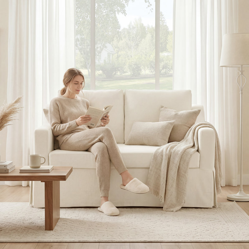 Housse en lin 51 po, Beige