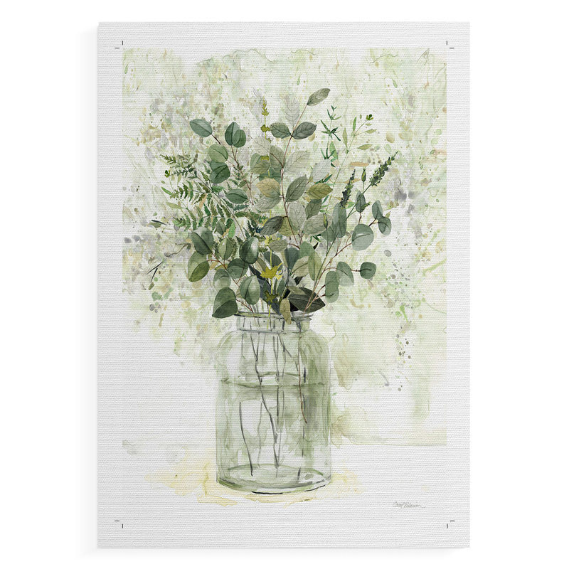 Delicate Greenery II - Impression sur toile seulement - NON CADRE, H 18 po x l 12 po