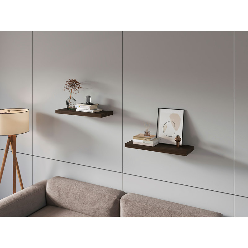 31.5" Wide Floating Shelves Set Of 2, Shelves For Wall Decor For Bedroom, Bathroom Storage Shelves, Book Shelves For Living Room