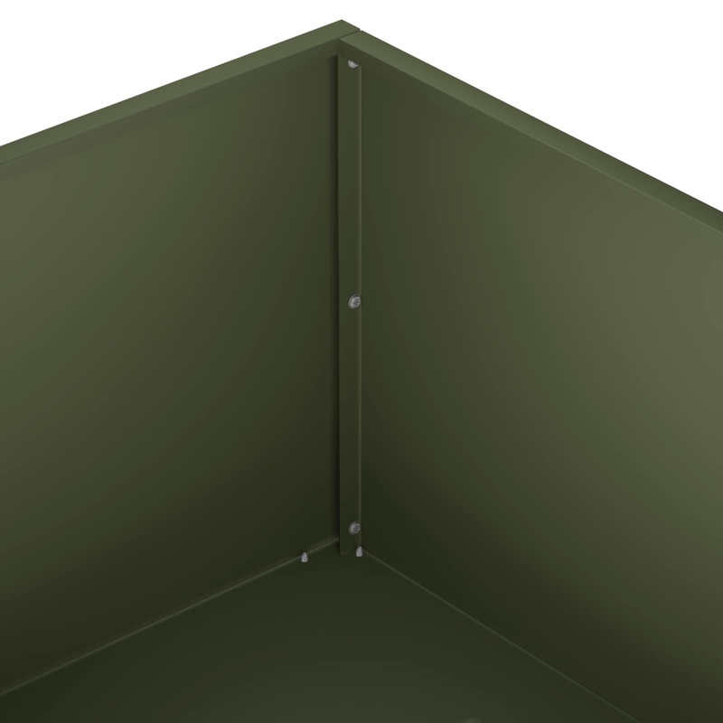 Planter, 30cm H x 80cm W x 80cm D, Olive Green, 2