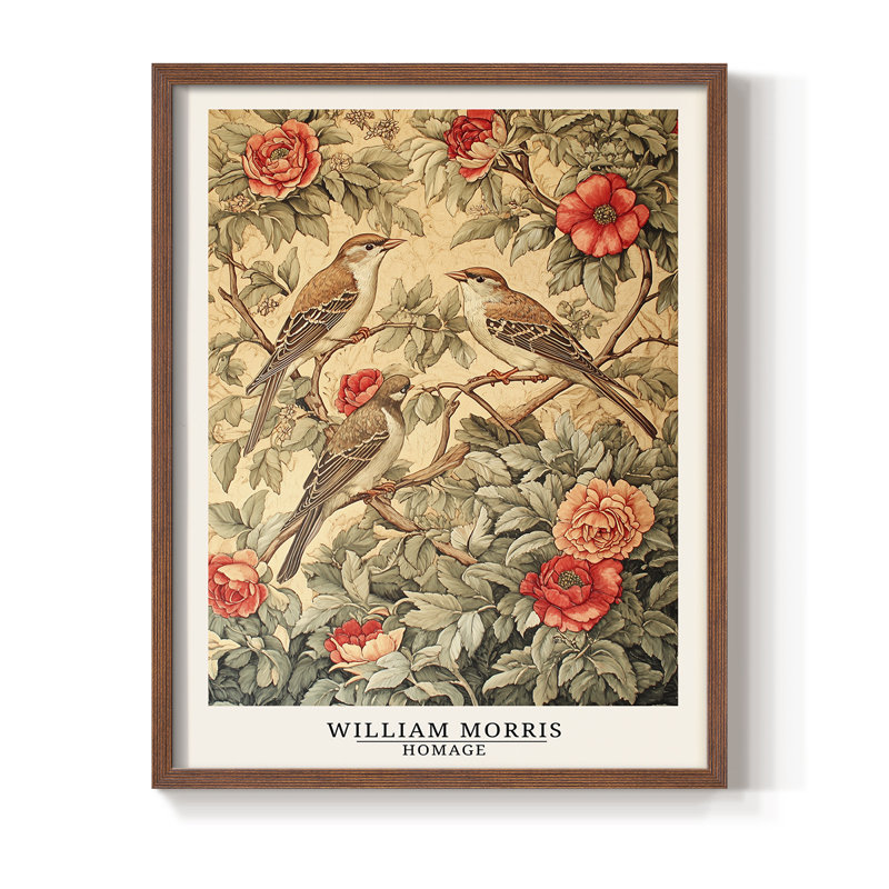 Imprimé encadré de la série LXIX de Wil Morris - bois massif, H 15 po x l 12 po, Walnut