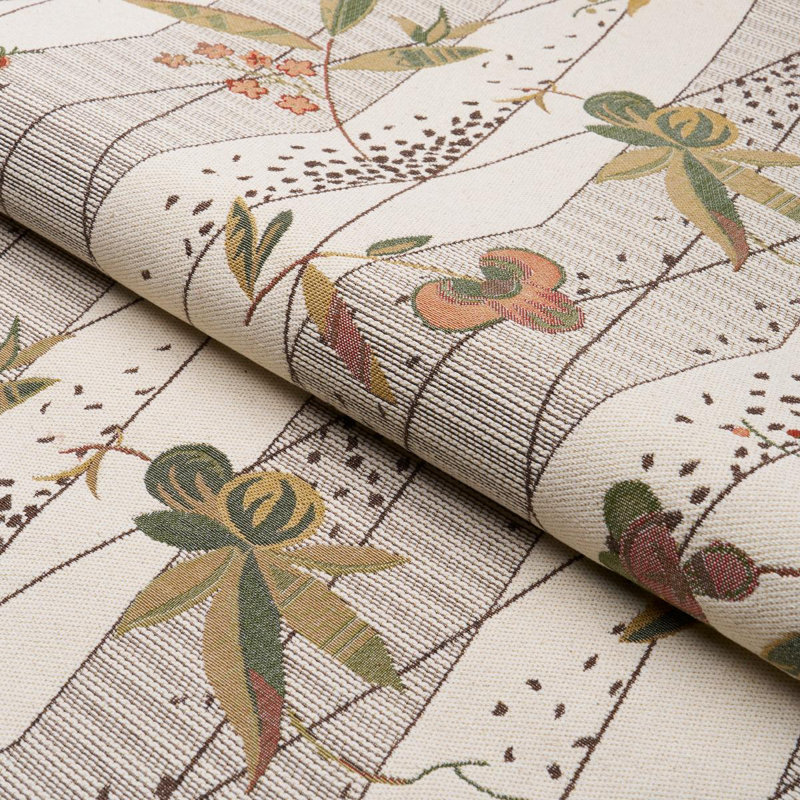 Romola Floral Fabric, Birch