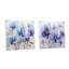 «Mauve Tranquil Petals» - Ensemble de 2 verres muraux abstraits en acrylique-693726341
