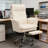 Big & Tall Ergonomic Office Chair with Footrest, 180° Reclining Computer Desk Chair with Flip-Up Armrests for Cross-Leg Sitting & Pets
