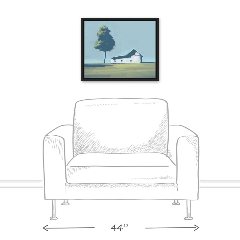 Barn and Big Sky, reproduction d'art sur toile, H 17,75 po x l 21,75 po x P 1,75 po