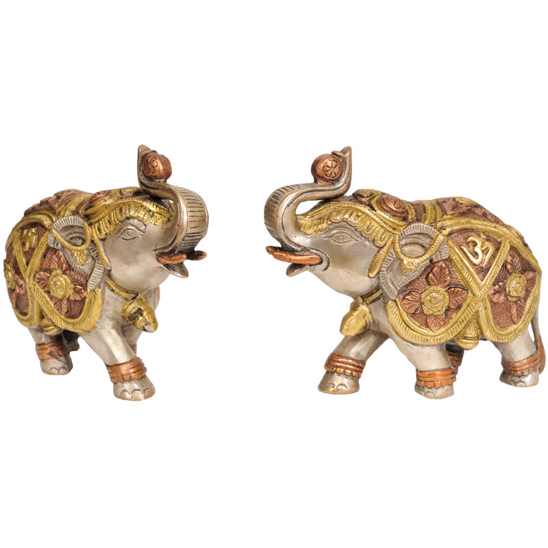 Paire d'éléphants avec OM