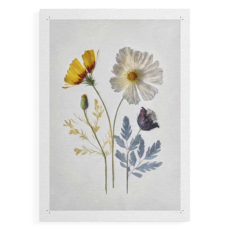 Pressed Flower Memories II -Impression sur toile seulement - NON-CADRE, H 27 po x l 18 po