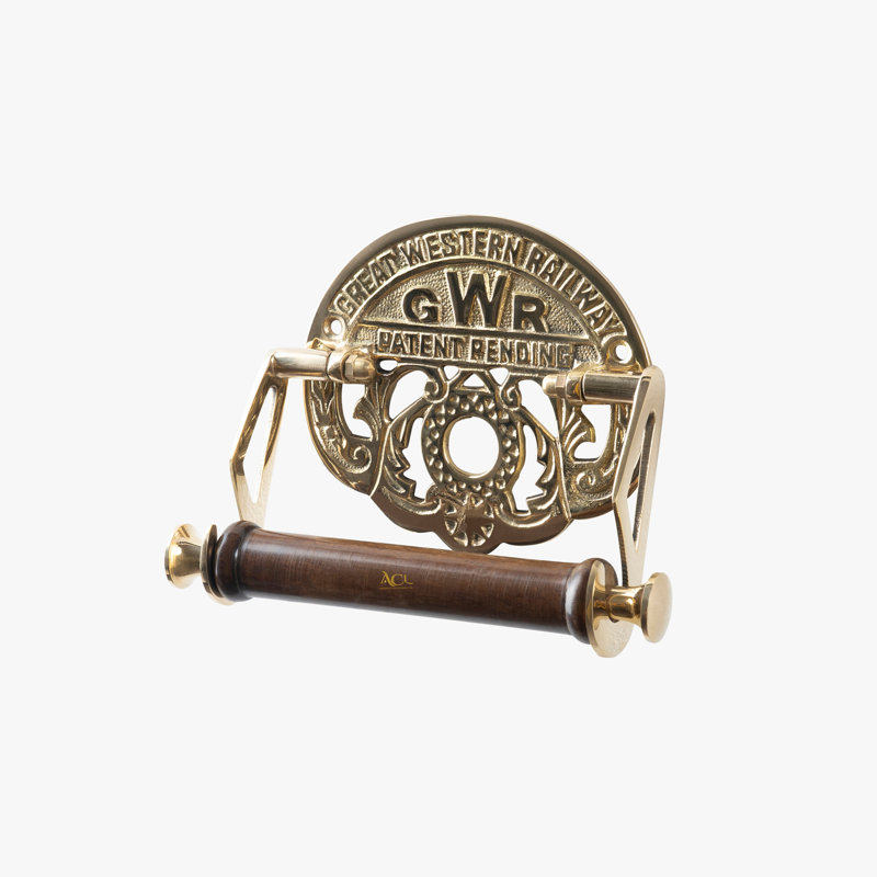 Agner Wall Mounted Toilet Paper Holder, Brass