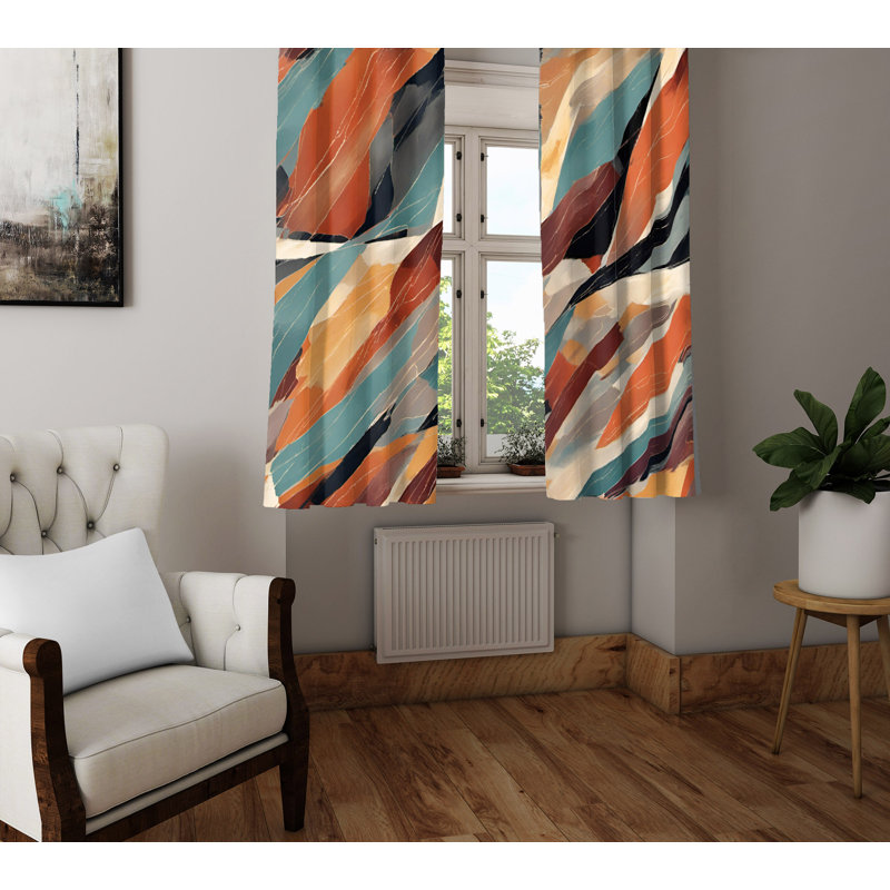 Semi Sheer Curtain Pair, 20" W x 52" L