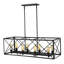 Luminaire suspendu rectangulaire à 8 lumières pour îlot de cuisine Maly