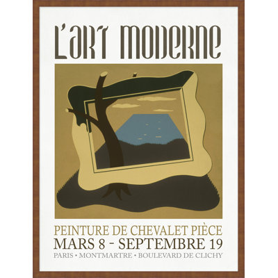 «Modern Art», affiche vintage encadrée sur verre