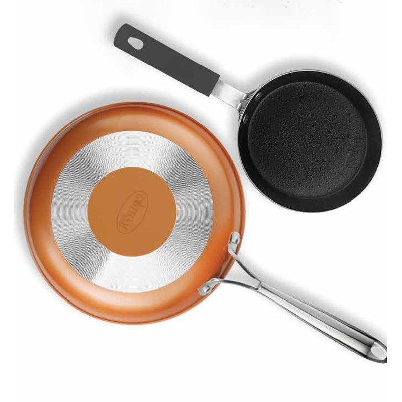 Gotham Steel Copper Cast Textured 5.5" and 9.5" Fry Pan Set