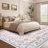 8x10 Area Rug for Living Room, Washable Vintage Printed Soft Rugs, Non Slip Low Pile Carpet for Bedroom, Dining Room, Living Room, Pink-471850523