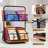 Rotating 2 Tier Tea Bag Organizer, 360° Spinning Teabag Organizer 8 Basket for 100+ Tea Bags, Acacia Wood Iron Countertop