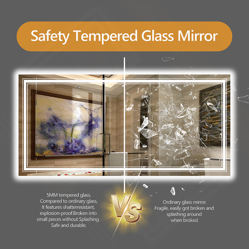 36X36 Inch Frameless LED Bathroom Mirror,Smart Mirror