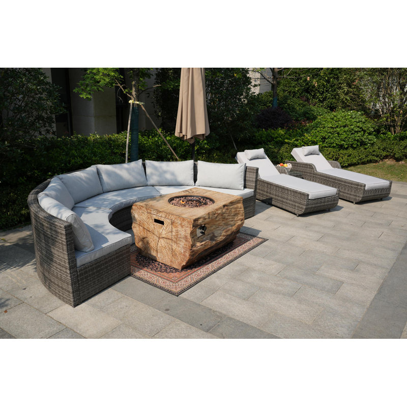 Almanza 8 - Person Patio Conversation Set with Cushions