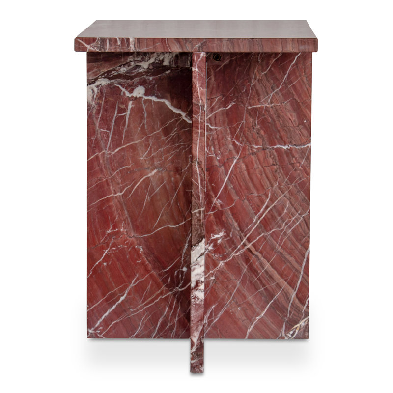 Blair Marble End Table, Red Marble