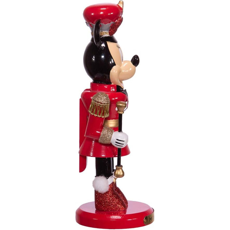 Kurt Adler Wooden Nutcrackers, Minnie Mouse Marching Band Leader, 10in