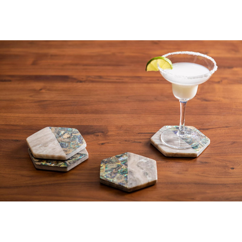 Marble 4 Piece Coaster Set