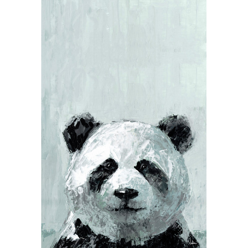 «Bonjour Panda», reproduction sur toile tendue, H 60 po x l 40po x P 1,5 po