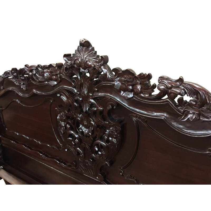 Lit plateforme Musa, Brun, King